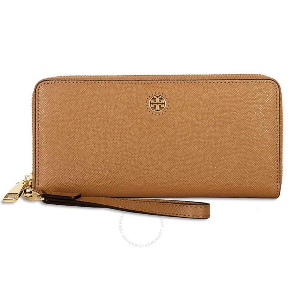 Tory Burch Tan Perry Continental Zip Wallet